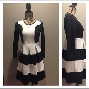 Peaches and Cream dress small black and white